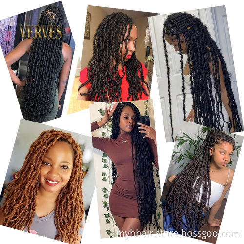 10 Pcs 18 - 36 inch 20 roots/pack,Afro Locs twist Ombre Synthetic Braiding Hair extensions Long New Locs Crochet Braid hair